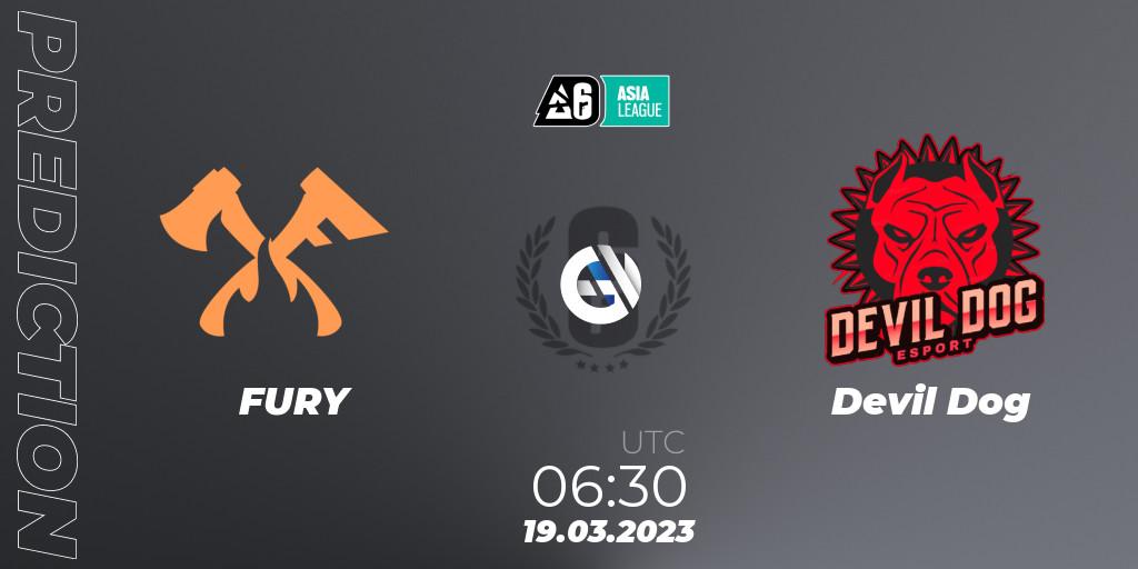 FURY vs Devil Dog: Match Prediction. 19.03.23, Rainbow Six, SEA League 2023 - Stage 1