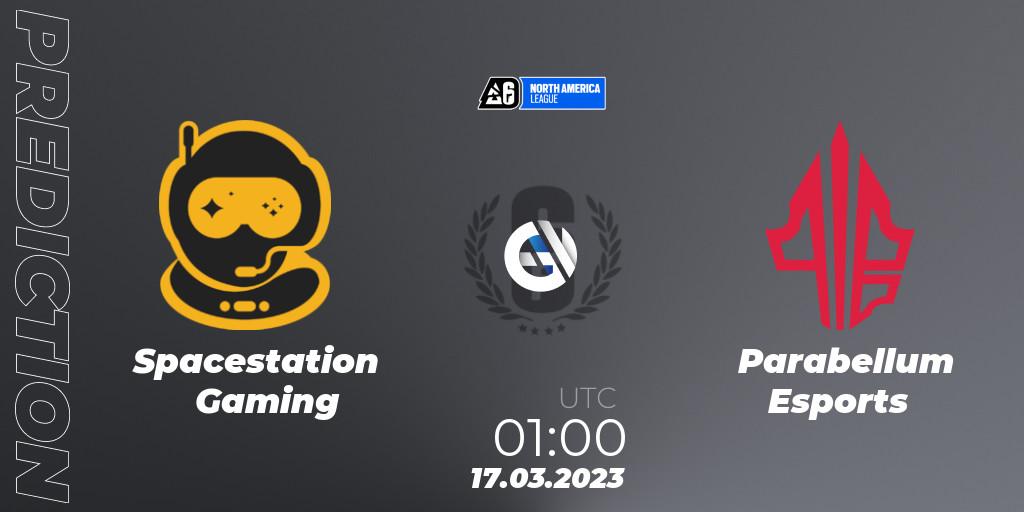 Spacestation Gaming vs Parabellum Esports: Match Prediction. 17.03.2023 at 01:00, Rainbow Six, North America League 2023 - Stage 1