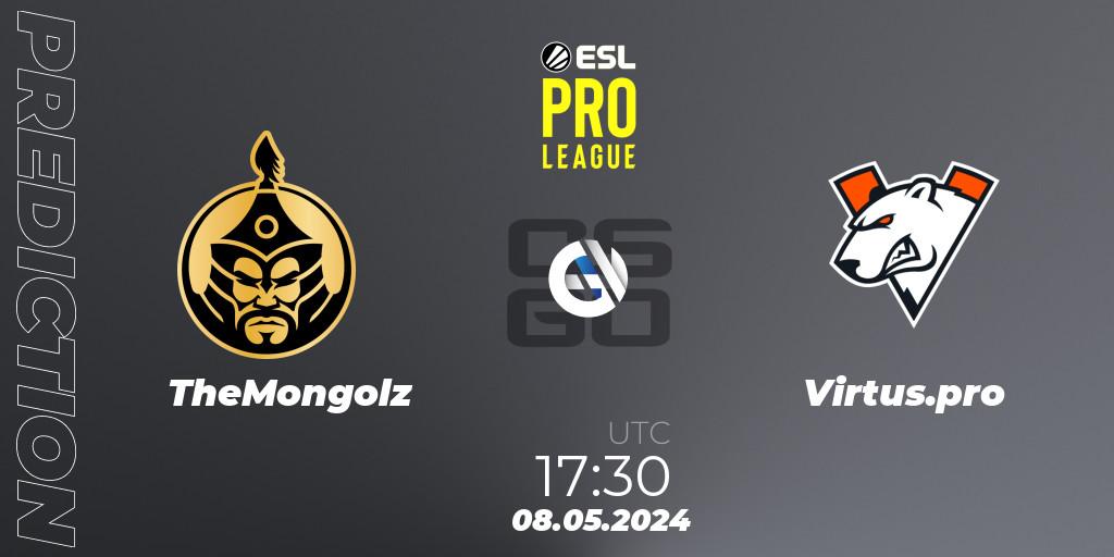 TheMongolz vs Virtus.pro: Match Prediction. 08.05.24, CS2 (CS:GO), ESL Pro League Season 19