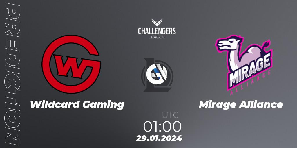 Wildcard Gaming vs Mirage Alliance: Match Prediction. 29.01.2024 at 01:00, LoL, NACL 2024 Spring - Group Stage