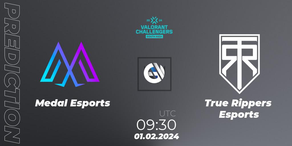 Medal Esports vs True Rippers Esports: Match Prediction. 01.02.2024 at 09:30, VALORANT, VALORANT Challengers 2024: South Asia Split 1 - Cup 1