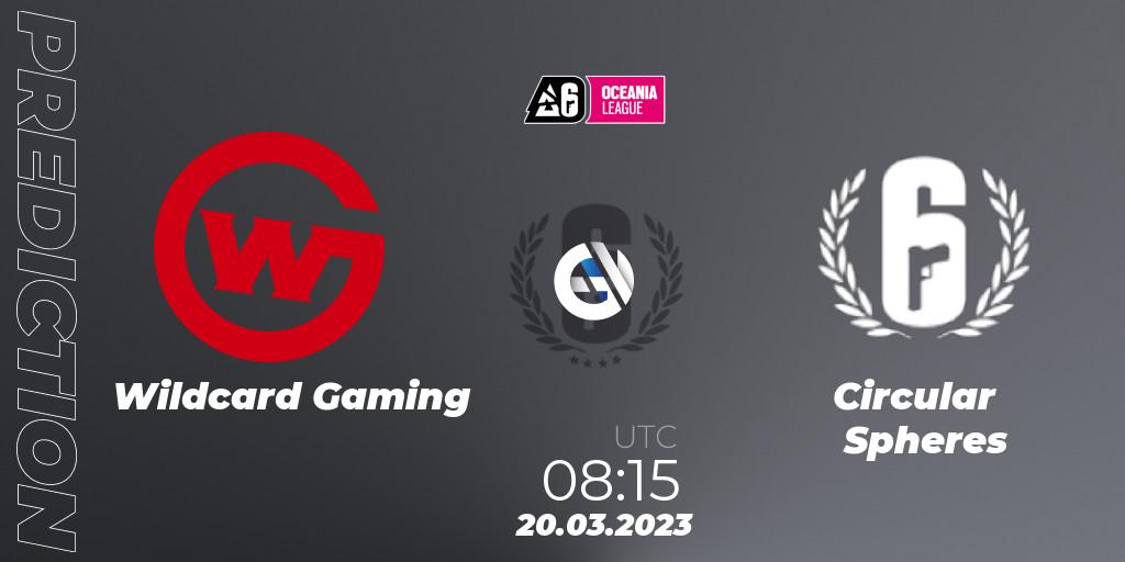 Wildcard Gaming vs Circular Spheres: Match Prediction. 20.03.23, Rainbow Six, Oceania League 2023 - Stage 1