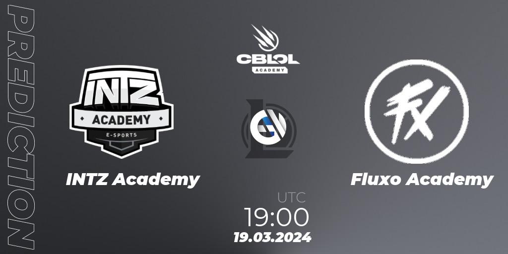 INTZ Academy vs Fluxo Academy: Match Prediction. 19.03.24, LoL, CBLOL Academy Split 1 2024