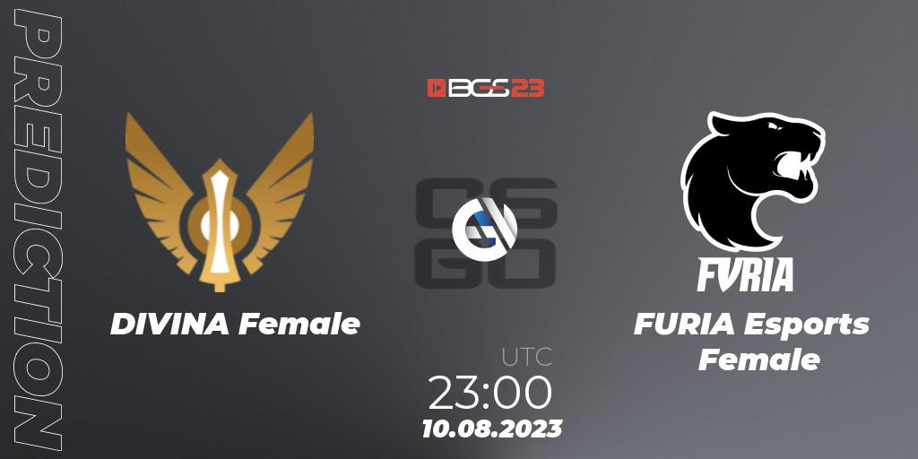 DIVINA Female vs FURIA Esports Female: Match Prediction. 10.08.23, CS2 (CS:GO), BGS Esports 2023 Female: Online Stage