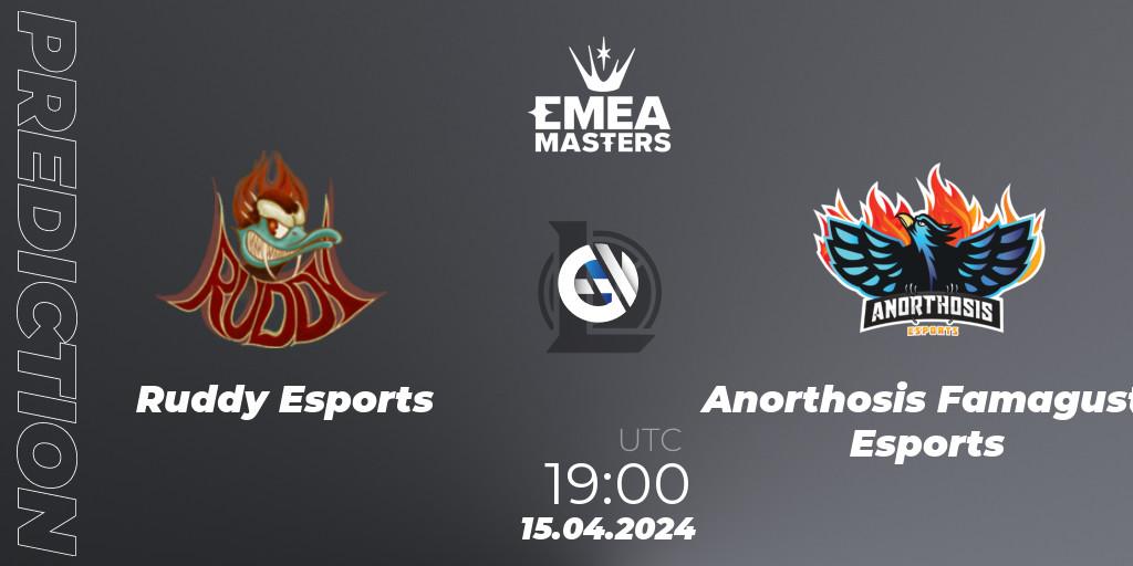 Ruddy Esports vs Anorthosis Famagusta Esports: Match Prediction. 15.04.24, LoL, EMEA Masters Spring 2024 - Play-In