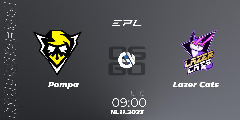 Pompa vs Lazer Cats: Match Prediction. 18.11.2023 at 09:00, Counter-Strike (CS2), European Pro League Season 12: Division 2