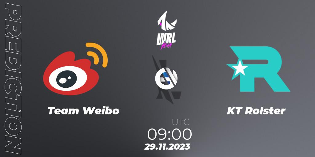 Team Weibo vs KT Rolster: Match Prediction. 29.11.23, Wild Rift, WRL Asia 2023 - Season 2 - Regular Season