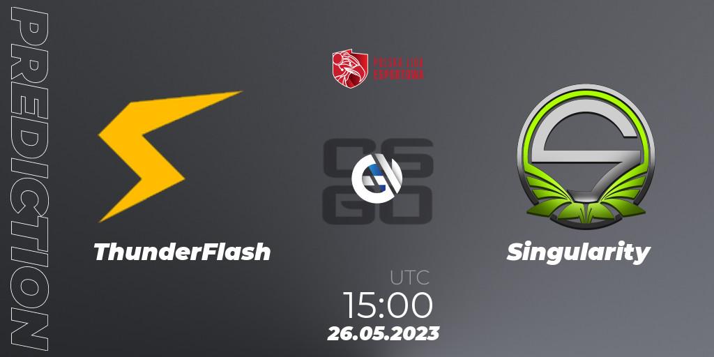 ThunderFlash vs Singularity: Match Prediction. 26.05.23, CS2 (CS:GO), Polish Esports League 2023 Split 2