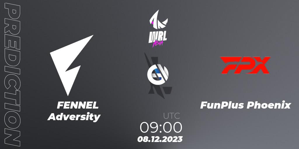 FENNEL Adversity vs FunPlus Phoenix: Match Prediction. 08.12.23, Wild Rift, WRL Asia 2023 - Season 2 - Regular Season