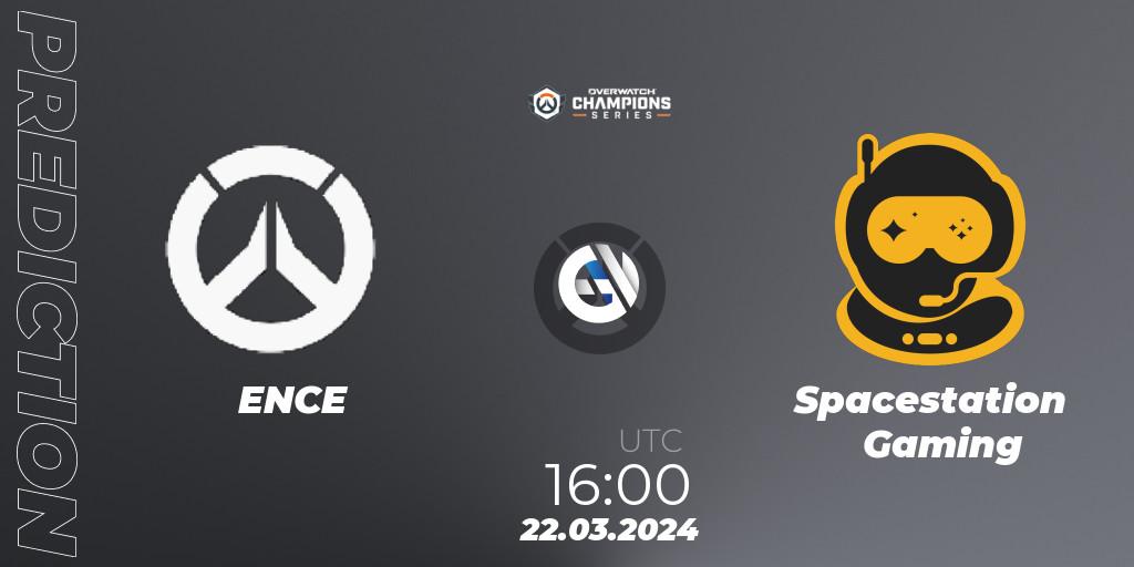 ENCE eSports vs Spacestation Gaming: Match Prediction. 22.03.2024 at 16:00, Overwatch, Overwatch Champions Series 2024 - EMEA Stage 1 Main Event