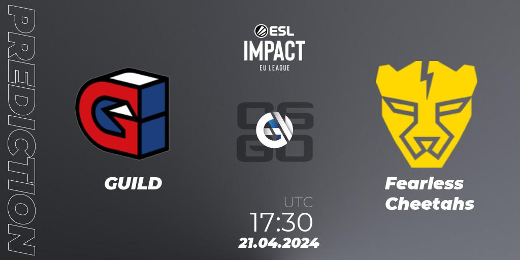 GUILD vs Fearless Cheetahs: Match Prediction. 21.04.24, CS2 (CS:GO), ESL Impact League Season 5: Europe