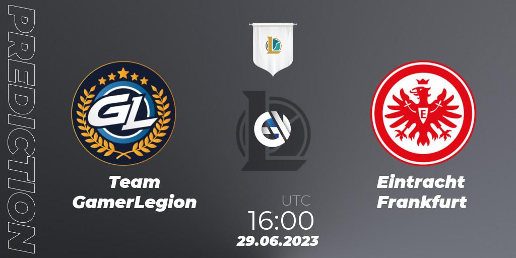 Team GamerLegion vs Eintracht Frankfurt: Match Prediction. 29.06.2023 at 19:00, LoL, Prime League Summer 2023 - Group Stage