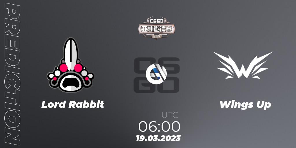 Lord Rabbit vs Wings Up: Match Prediction. 19.03.2023 at 06:00, Counter-Strike (CS2), Baidu Cup Invitational #2