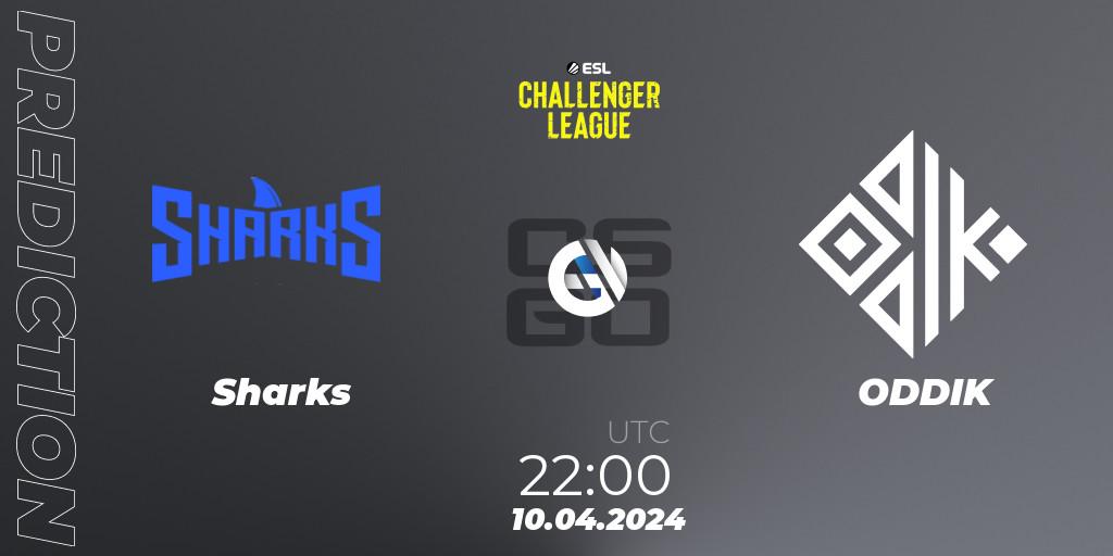Sharks vs ODDIK: Match Prediction. 10.04.24, CS2 (CS:GO), ESL Challenger League Season 47: South America