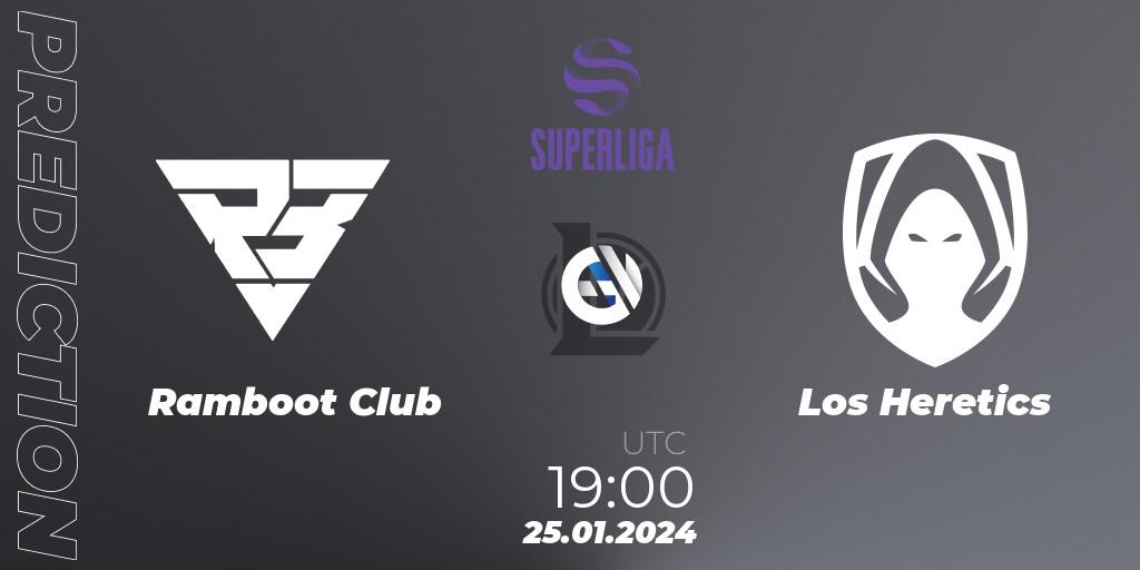 Ramboot Club vs Los Heretics: Match Prediction. 25.01.24, LoL, Superliga Spring 2024 - Group Stage