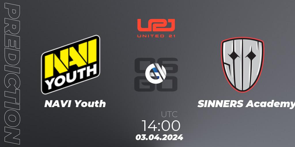 NAVI Youth vs SINNERS Academy: Match Prediction. 03.04.2024 at 14:00, Counter-Strike (CS2), United21 Season 12: Division 2