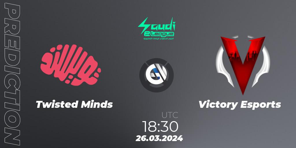 Twisted Minds vs Victory Esports: Match Prediction. 26.03.2024 at 18:30, Overwatch, Saudi eLeague 2024 - Major 1