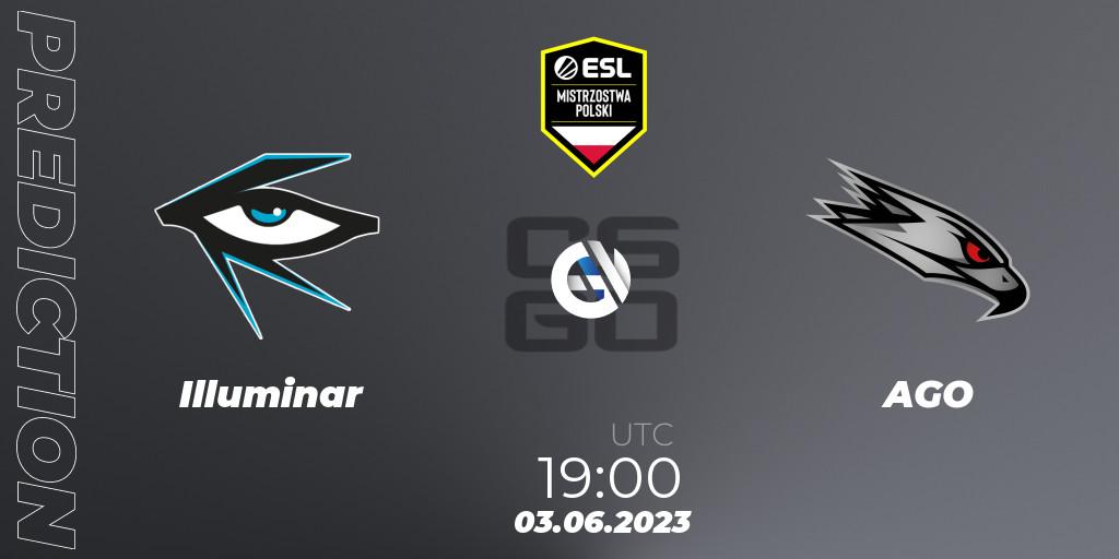 Illuminar vs AGO: Match Prediction. 03.06.2023 at 19:00, Counter-Strike (CS2), ESL Mistrzostwa Polski Spring 2023