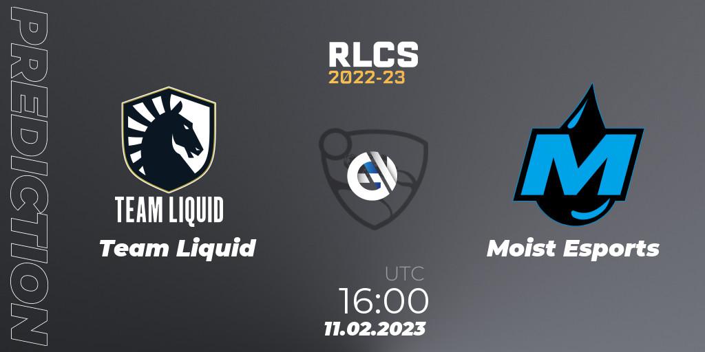 Team Liquid vs Moist Esports: Match Prediction. 11.02.2023 at 16:00, Rocket League, RLCS 2022-23 - Winter: Europe Regional 2 - Winter Cup