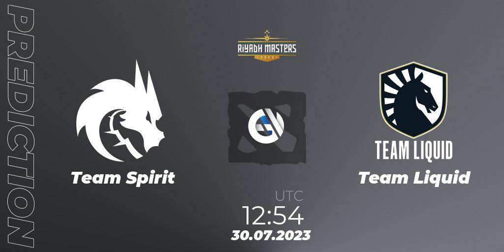 Team Spirit vs Team Liquid: Match Prediction. 30.07.2023 at 15:00, Dota 2, Riyadh Masters 2023