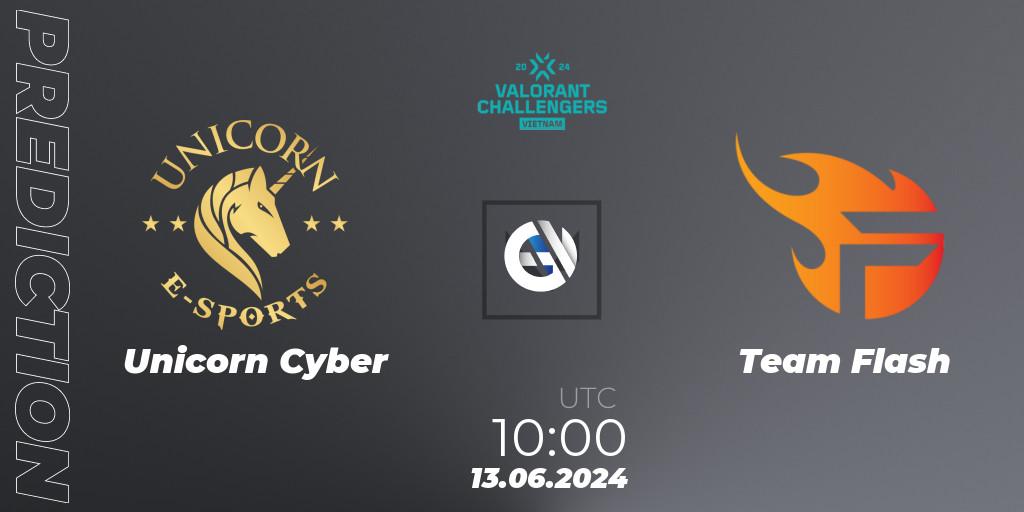 Unicorn Cyber vs Team Flash: Match Prediction. 13.06.2024 at 10:00, VALORANT, VALORANT Challengers 2024: Vietnam Split 2