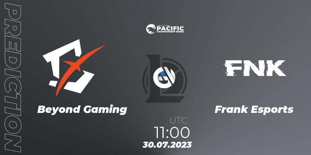 Beyond Gaming vs Frank Esports: Match Prediction. 30.07.23, LoL, PACIFIC Championship series Group Stage