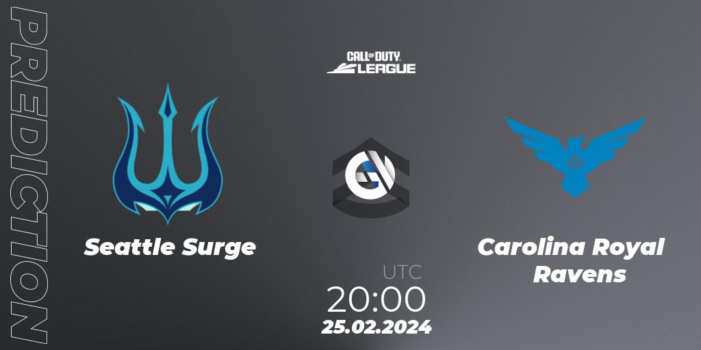 Seattle Surge vs Carolina Royal Ravens: Match Prediction. 25.02.2024 at 20:00, Call of Duty, Call of Duty League 2024: Stage 2 Major Qualifiers