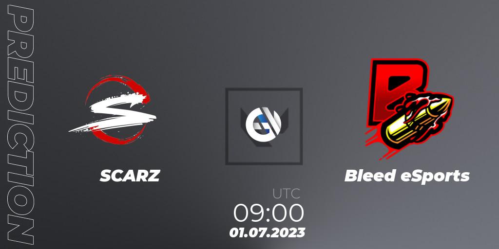 SCARZ vs Bleed eSports: Match Prediction. 01.07.23, VALORANT, VALORANT Challengers Ascension 2023: Pacific - Group Stage