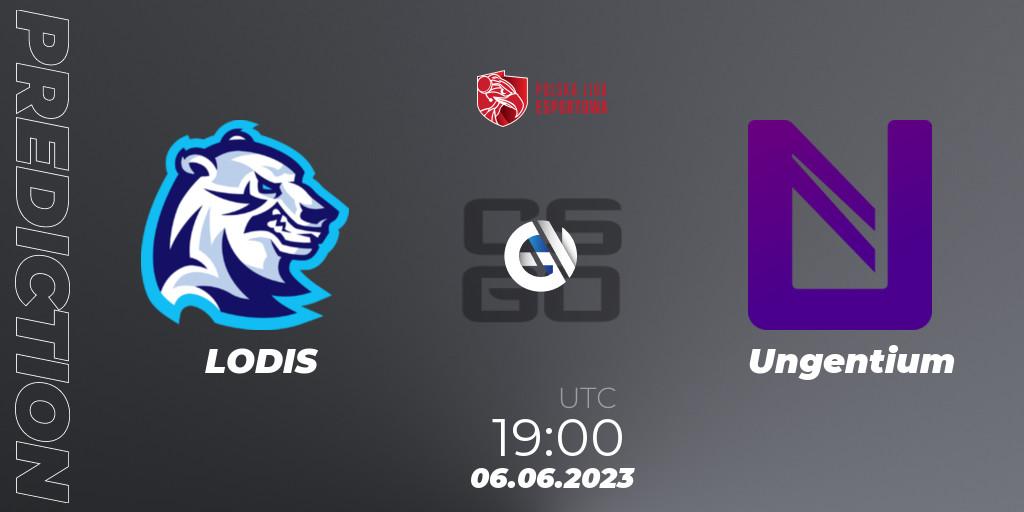 LODIS vs Ungentium: Match Prediction. 06.06.23, CS2 (CS:GO), Polish Esports League 2023 Split 2