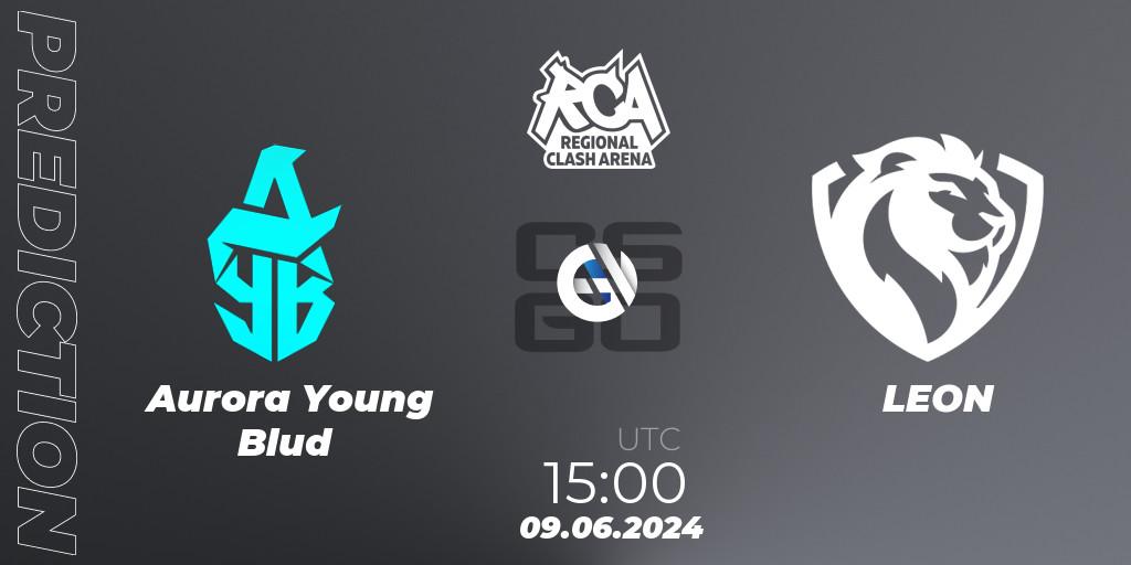 Aurora Young Blud vs LEON: Match Prediction. 09.06.2024 at 15:00, Counter-Strike (CS2), Regional Clash Arena CIS