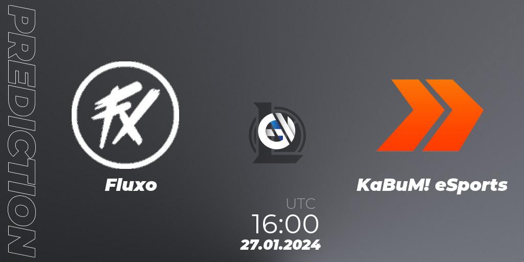 Fluxo vs KaBuM! eSports: Match Prediction. 27.01.2024 at 16:00, LoL, CBLOL Split 1 2024 - Group Stage