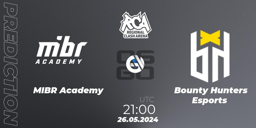 MIBR Academy vs Bounty Hunters Esports: Match Prediction. 26.05.2024 at 21:00, Counter-Strike (CS2), Regional Clash Arena South America: Closed Qualifier