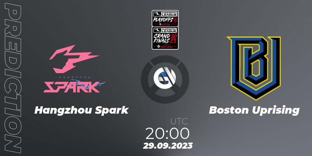 Hangzhou Spark vs Boston Uprising: Match Prediction. 29.09.23, Overwatch, Overwatch League 2023 - Playoffs