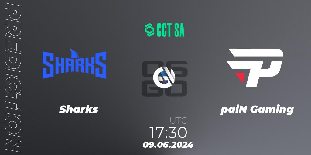 Sharks vs paiN Gaming: Match Prediction. 09.06.2024 at 17:55, Counter-Strike (CS2), CCT Season 2 South America Series 1