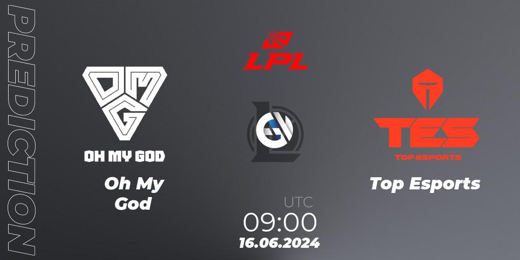 Oh My God vs Top Esports: Match Prediction. 16.06.2024 at 09:00, LoL, LPL 2024 Summer - Group Stage