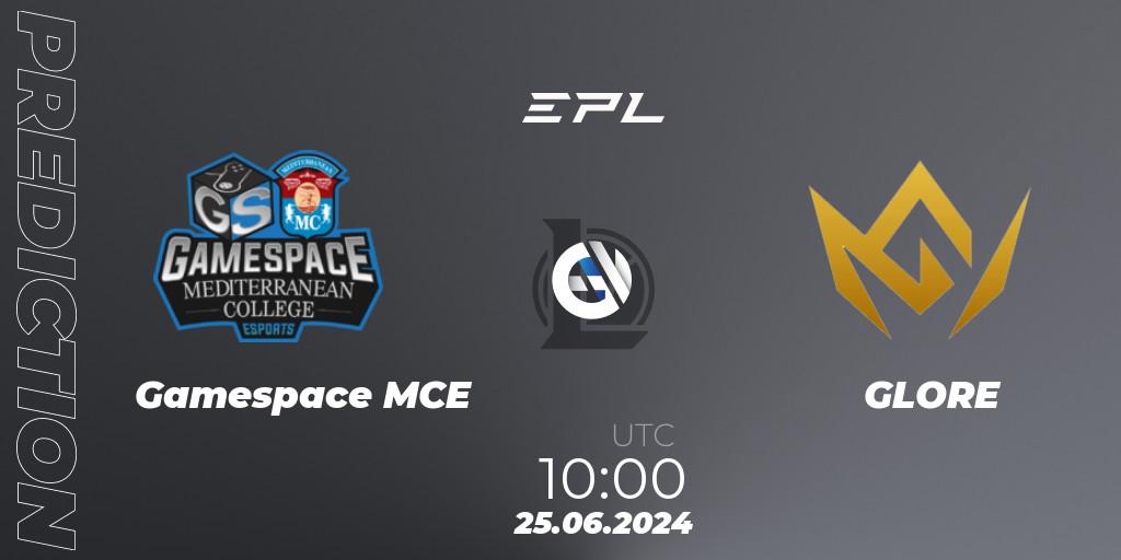 Gamespace MCE vs GLORE: Match Prediction. 25.06.2024 at 10:00, LoL, European Pro League: Season 2