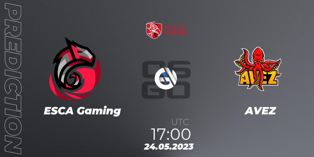 ESCA Gaming vs AVEZ: Match Prediction. 24.05.2023 at 17:00, Counter-Strike (CS2), Polish Esports League 2023 Split 2