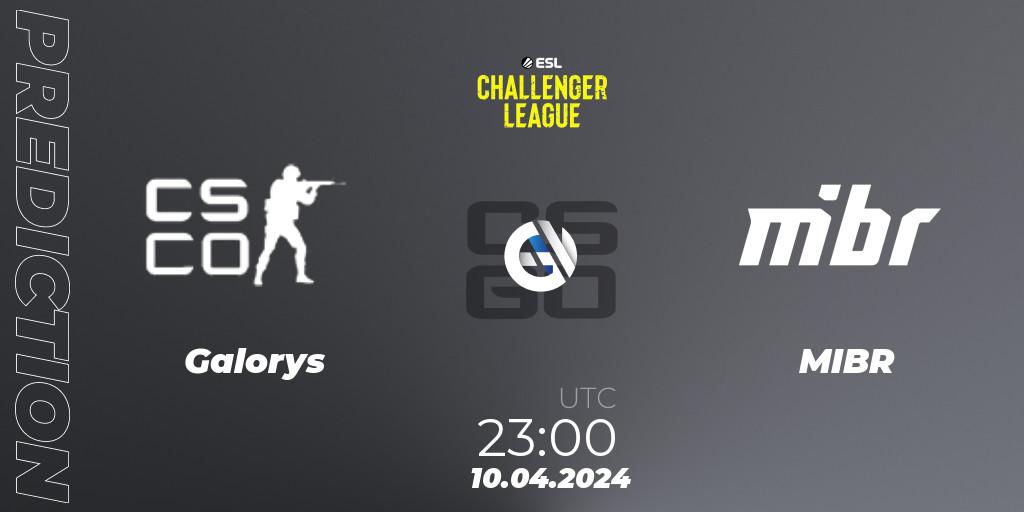 Galorys vs MIBR: Match Prediction. 10.04.24, CS2 (CS:GO), ESL Challenger League Season 47: South America