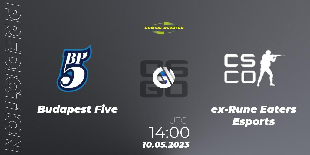 Budapest Five vs ex-Rune Eaters Esports: Match Prediction. 10.05.2023 at 14:00, Counter-Strike (CS2), Gaming Devoted Become The Best: Series #1