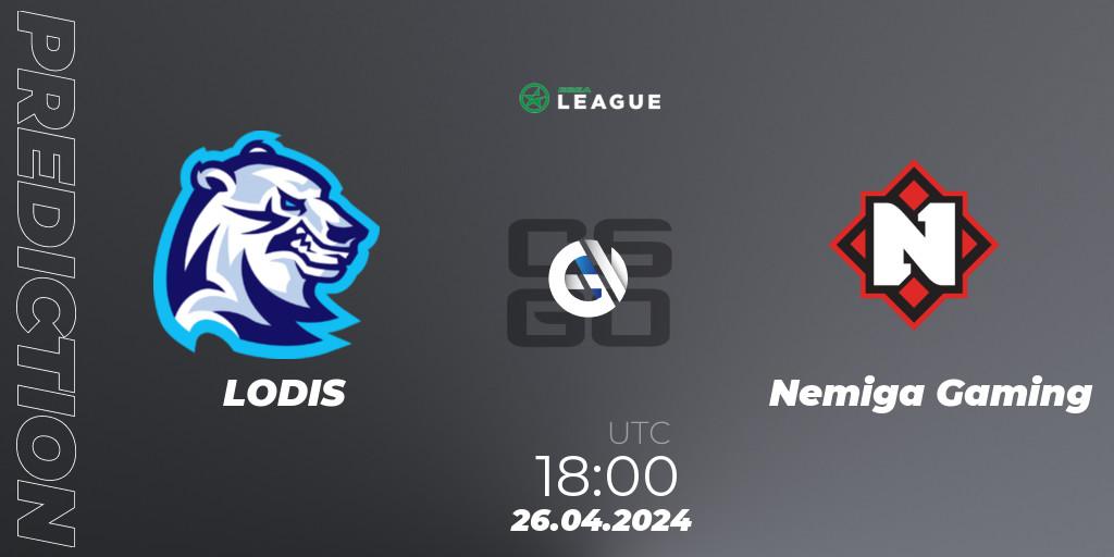 LODIS vs Nemiga Gaming: Match Prediction. 06.05.2024 at 18:00, Counter-Strike (CS2), ESEA Season 49: Advanced Division - Europe