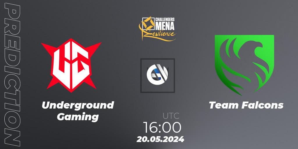Underground Gaming vs Team Falcons: Match Prediction. 20.05.2024 at 16:00, VALORANT, VALORANT Challengers 2024 MENA: Resilience Split 2 - GCC and Iraq