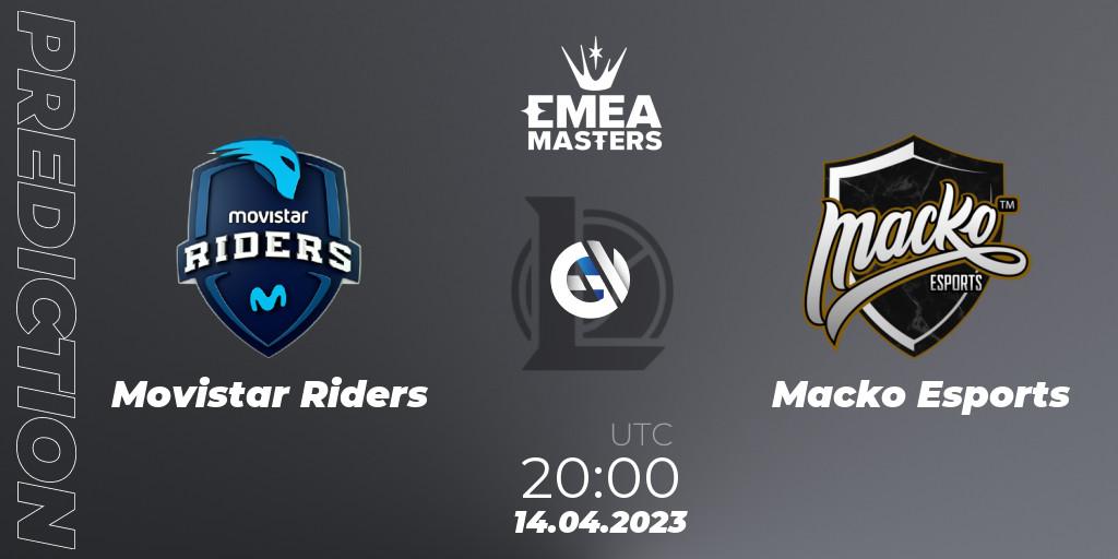 Movistar Riders vs Macko Esports: Match Prediction. 14.04.2023 at 20:00, LoL, EMEA Masters Spring 2023 - Group Stage