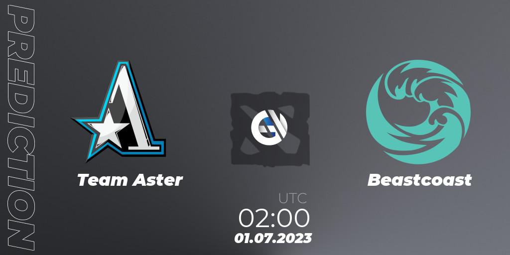 Team Aster vs Beastcoast: Match Prediction. 01.07.2023 at 02:01, Dota 2, Bali Major 2023 - Group Stage