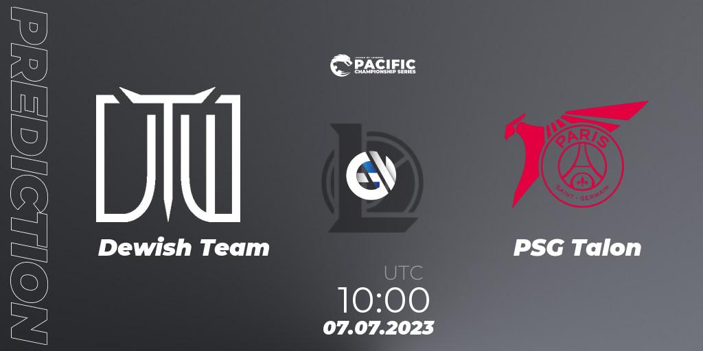 Dewish Team vs PSG Talon: Match Prediction. 07.07.23, LoL, PACIFIC Championship series Group Stage