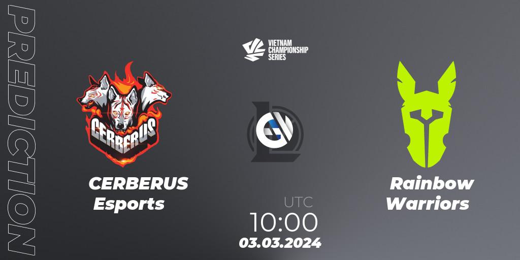 CERBERUS Esports vs Rainbow Warriors: Match Prediction. 03.03.24, LoL, VCS Dawn 2024 - Group Stage