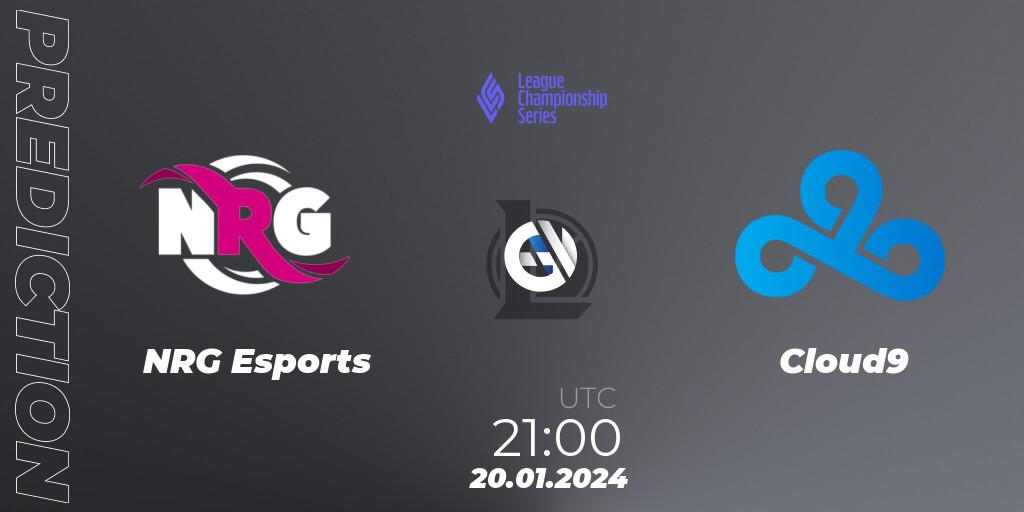 NRG Esports vs Cloud9: Match Prediction. 20.01.2024 at 21:00, LoL, LCS Spring 2024 - Group Stage