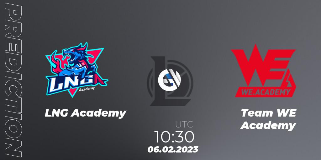 LNG Academy vs Team WE Academy: Match Prediction. 06.02.23, LoL, LDL 2023 - Swiss Stage