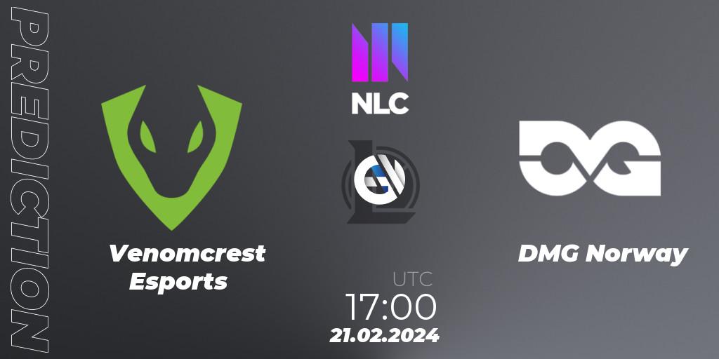 Venomcrest Esports vs DMG Norway: Match Prediction. 21.02.24, LoL, NLC 1st Division Spring 2024