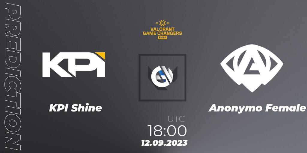 KPI Shine vs Anonymo Female: Match Prediction. 12.09.2023 at 18:00, VALORANT, VCT 2023: Game Changers EMEA Stage 3 - Group Stage