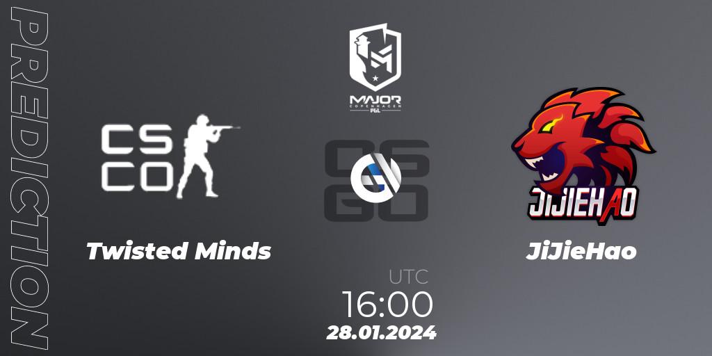 Twisted Minds vs JiJieHao: Match Prediction. 28.01.24, CS2 (CS:GO), PGL CS2 Major Copenhagen 2024 Middle East RMR Closed Qualifier